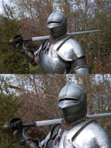 Knight With Arrow In Helmet